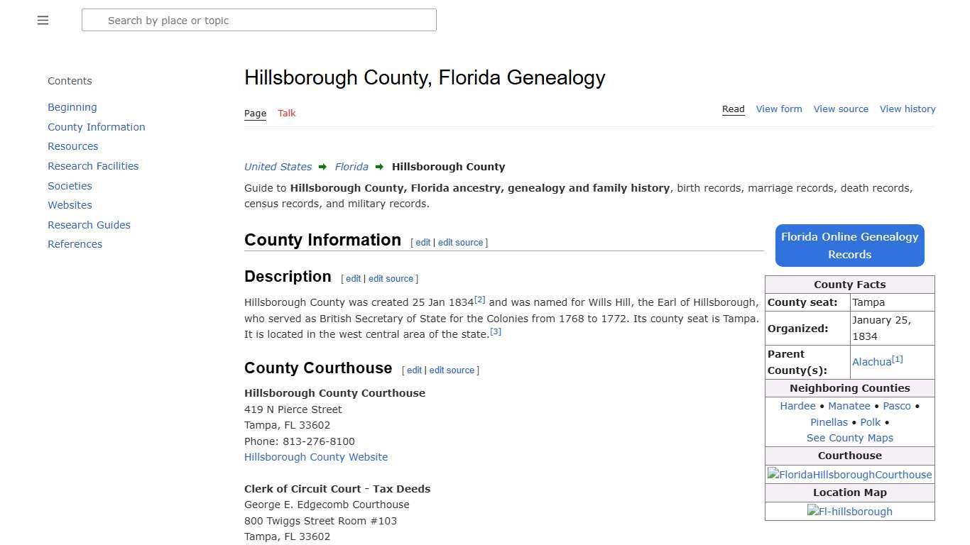 Hillsborough County, Florida Genealogy • FamilySearch